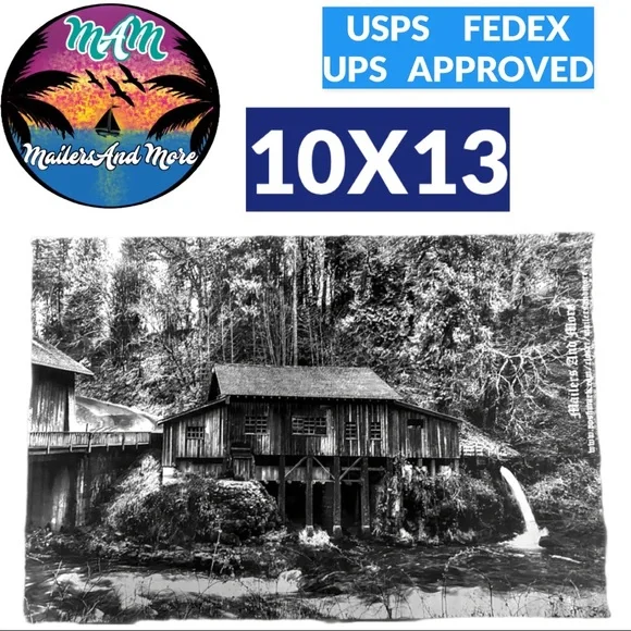 25 10X13 Poly Mailers Vintage Cedar Creek Grist Mill WA PRICE IS FIRM - Picture 6 of 9